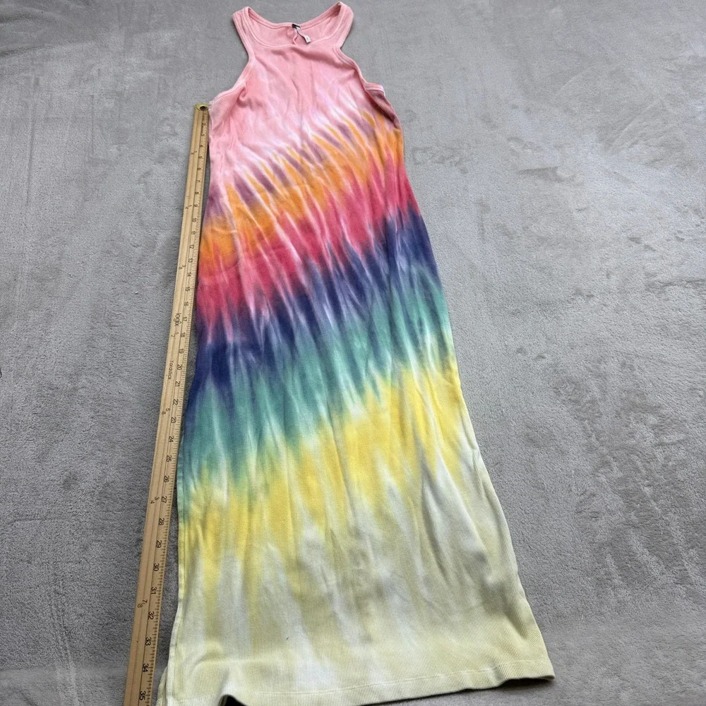 YFB Iggy Rib Maxi Dress Women's M Tie Dye Racerback Hippie Boho Festival Pride